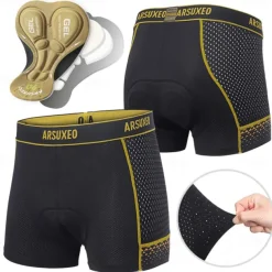 Women's Cycling Shorts Bike Shorts Bike Shorts Padded Shorts / Chamois Sports 3D Pad Breathable Quick Dry High Elasticity Black Yellow Clothing Apparel Bike Wear