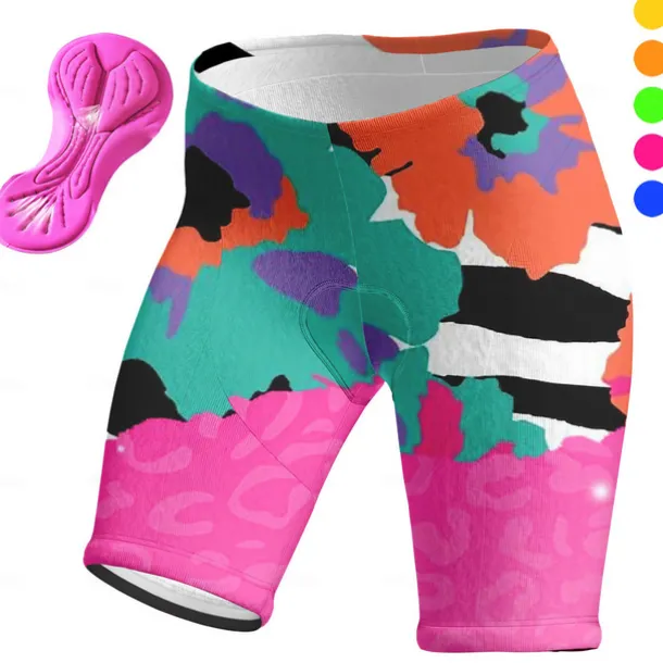 Women's Cycling Shorts Bike Padded Shorts / Chamois Bottoms Mountain Bike MTB Road Bike Cycling Sports Graphic 3D Pad Cycling Breathable Quick Dry Pink Red Spandex Clothing Apparel Bike Wear