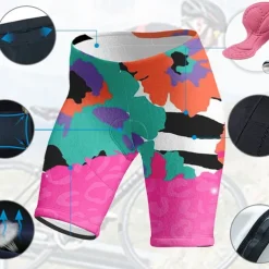 Women's Cycling Shorts Bike Padded Shorts / Chamois Bottoms Mountain Bike MTB Road Bike Cycling Sports Graphic 3D Pad Cycling Breathable Quick Dry Pink Red Spandex Clothing Apparel Bike Wear