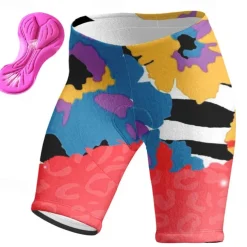 Women's Cycling Shorts Bike Padded Shorts / Chamois Bottoms Mountain Bike MTB Road Bike Cycling Sports Graphic 3D Pad Cycling Breathable Quick Dry Pink Red Spandex Clothing Apparel Bike Wear
