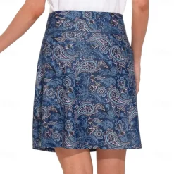 Women's Cycling Skort Skirt Bike Skirt Bottoms Mountain Bike MTB Road Bike Cycling Sports Paisley 3D Pad Cycling Breathable Quick Dry Purple Dark Blue Spandex Clothing Apparel Bike Wear