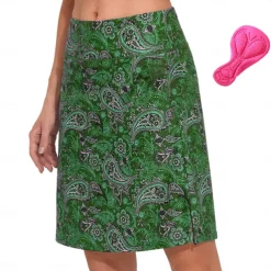 Women's Cycling Skort Skirt Bike Skirt Bottoms Mountain Bike MTB Road Bike Cycling Sports Paisley 3D Pad Cycling Breathable Quick Dry Purple Dark Blue Spandex Clothing Apparel Bike Wear