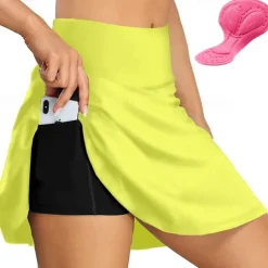 Women's Cycling Skort Skirt Bike Skirt Bottoms Race Fit Mountain Bike MTB Road Bike Cycling Sports Gradient 3D Pad Cycling Breathable Quick Dry Navy Black Spandex Clothing Apparel Bike Wear