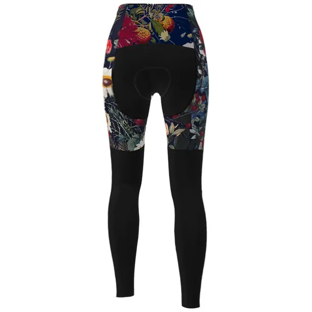 Women's Cycling Tights Bike Pants Tights Mountain Bike MTB Road Bike Cycling Sports Graphic Floral Botanical Ugly Christmas Thermal Warm 3D Pad Breathable Quick Dry Black Red Clothing Apparel Bike