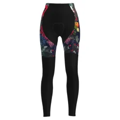 Women's Cycling Tights Bike Pants Tights Mountain Bike MTB Road Bike Cycling Sports Graphic Floral Botanical Ugly Christmas Thermal Warm 3D Pad Breathable Quick Dry Black Red Clothing Apparel Bike