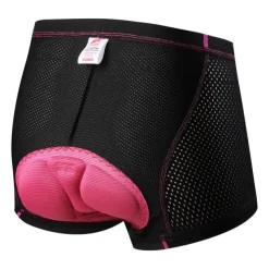 Women's Cycling Underwear 3D Padded Shorts MTB Biking Shorts Breathable Moisture Wicking Quick Dry Shockproof bike wear Cycling MTB Shorts Mountain Road Bike Cycling Sports Rosy Pink Red
