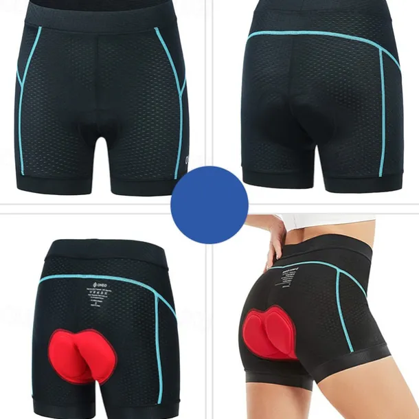 Women's Cycling Underwear Shorts Bike Shorts 3D Padded Shorts Bike Padded Shorts / Chamois Bottoms Mountain Bike MTB Road Bike Cycling Sports 3D Pad Breathable Quick Dry Lightweight Black Blue Spandex
