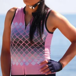 Women's Cycling Vest Cycling Jersey Gradient Sleeveless Bike Vest / Gilet Jersey Top with 3 Rear Pockets Mountain Bike MTB Road Bike Cycling Quick Dry Back Pocket Moisture Wicking Breathable Sports