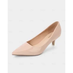 Women's Dark Green Patent Leather Pointed-Toe Kitten Heels - Classic 1950s Elegant Office Pumps for Ladies, Ideal for Workwear, Interviews, and Formal Events