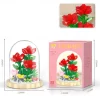 Women's Day Gifts Building blocks flower pots roses and assembly of immortal flowers DIY small particle building blocks creative desktop decoration toys Mother's Day Gifts for MoM
