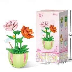 Women's Day Gifts Compatible With Puzzle Assembly Toys Small Particle Building Blocks Flowers Meat Potted Plants Bouquet Decorations Girls' Gifts Mother's Day Gifts for MoM
