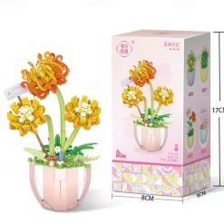 Women's Day Gifts Compatible With Puzzle Assembly Toys Small Particle Building Blocks Flowers Meat Potted Plants Bouquet Decorations Girls' Gifts Mother's Day Gifts for MoM