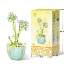 Women's Day Gifts Compatible With Puzzle Assembly Toys Small Particle Building Blocks Flowers Meat Potted Plants Bouquet Decorations Girls' Gifts Mother's Day Gifts for MoM