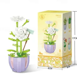 Women's Day Gifts Compatible With Puzzle Assembly Toys Small Particle Building Blocks Flowers Meat Potted Plants Bouquet Decorations Girls' Gifts Mother's Day Gifts for MoM