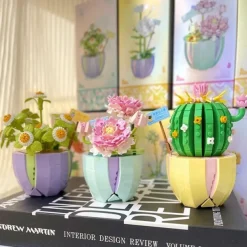 Women's Day Gifts Compatible With Puzzle Assembly Toys Small Particle Building Blocks Flowers Meat Potted Plants Bouquet Decorations Girls' Gifts Mother's Day Gifts for MoM