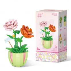 Women's Day Gifts Compatible With Puzzle Assembly Toys Small Particle Building Blocks Flowers Meat Potted Plants Bouquet Decorations Girls' Gifts Mother's Day Gifts for MoM