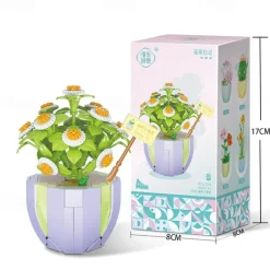 Women's Day Gifts Compatible With Puzzle Assembly Toys Small Particle Building Blocks Flowers Meat Potted Plants Bouquet Decorations Girls' Gifts Mother's Day Gifts for MoM