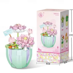 Women's Day Gifts Compatible With Puzzle Assembly Toys Small Particle Building Blocks Flowers Meat Potted Plants Bouquet Decorations Girls' Gifts Mother's Day Gifts for MoM