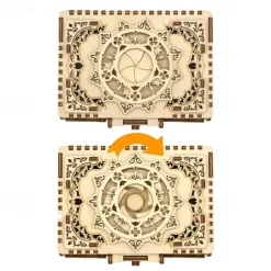 Women's Day Gifts 3D Wooden Puzzle Antique Jewel Box Music Box Kit DIY Home Decoration Laser-Cut Mechanical Model Mother's Day Stunning Gifts for Adults Mother's Day Gifts for MoM