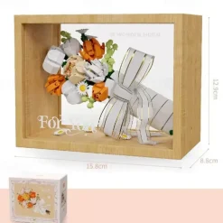 Women's Day Gifts lnlaid Building Blocks Light Flower Carriage Ornaments Building Toys Gift BoxValentine's Day Women's Day Mother's Day Gifts for Girls Mother's Day Gifts for MoM