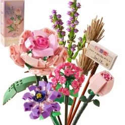 Women's Day Gifts Miniature Building Blocks Bouquet Set Artificial Flowers Home Decor Valentine's Day Girlfriend Gift Mother's Day Gift B Mother's Day Gifts for MoM