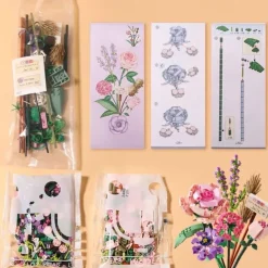 Women's Day Gifts Miniature Building Blocks Bouquet Set Artificial Flowers Home Decor Valentine's Day Girlfriend Gift Mother's Day Gift B Mother's Day Gifts for MoM