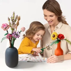 Women's Day Gifts Miniature Building Blocks Bouquet Set Artificial Flowers Home Decor Valentine's Day Girlfriend Gift Mother's Day Gift B Mother's Day Gifts for MoM