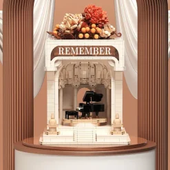 Women's Day Gifts New Building Block Flower Rose Building Block Toy Magic Powder Portable Flower Bouquet Gift Box Series Gifts For Girls Valentine's Day for Girls Mother's Day Gifts for MoM