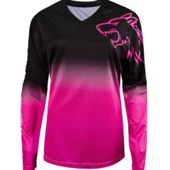 Women's Downhill Jersey Long Sleeve Mountain Bike MTB Road Bike Cycling Blue Purple Rose Red Gradient Wolf Bike Breathable Quick Dry Sports Gradient Wolf Clothing Apparel