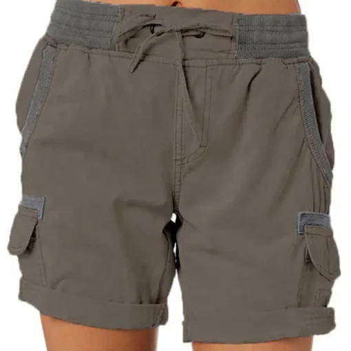 Women's Drawstring Elastic Waist Ripstop Breathable Quick Dry Light Blue Dark Khaki grey blue turmeric Summer Spring