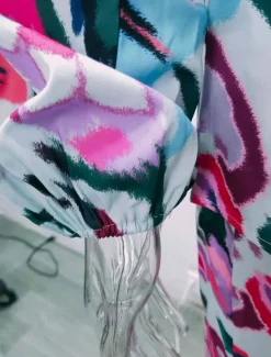 Women's Dress Set Casual Dress Sheath Dress Print Dress Fashion Streetwear Graphic Abstract Print Maxi Dress Long Sleeve One Shoulder Outdoor Vacation Red Royal Blue Sky Blue Summer Spring Loose Fit