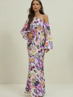 Women's Dress Set Casual Dress Sheath Dress Print Dress Fashion Streetwear Graphic Abstract Print Maxi Dress Long Sleeve One Shoulder Outdoor Vacation Red Royal Blue Sky Blue Summer Spring Loose Fit