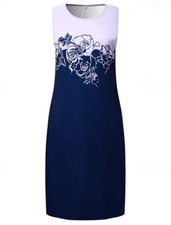 Women's Dress Set Two Piece Dress Floral Dress Midi Dress Purple 3/4 Length Sleeve Print Print Winter Fall Autumn Crew Neck Fashion Party Daily Wedding Guest 2023 S M L XL XXL 3XL