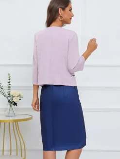 Women's Dress Set Two Piece Dress Floral Dress Midi Dress Purple 3/4 Length Sleeve Print Print Winter Fall Autumn Crew Neck Fashion Party Daily Wedding Guest 2023 S M L XL XXL 3XL