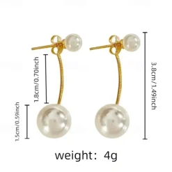 Women's Drop Earrings Classic Blessed Imitation Pearl Earrings Jewelry Silver / Gold For Wedding Halloween Daily Prom Festival