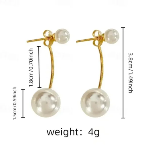 Women's Drop Earrings Classic Blessed Imitation Pearl Earrings Jewelry Silver / Gold For Wedding Halloween Daily Prom Festival