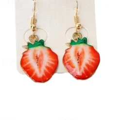 Women's Earrings Fancy Joy Stylish Luxury Earrings Jewelry Burgundy For Party