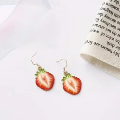 Women's Earrings Fancy Joy Stylish Luxury Earrings Jewelry Burgundy For Party