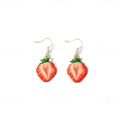 Women's Earrings Fancy Joy Stylish Luxury Earrings Jewelry Burgundy For Party
