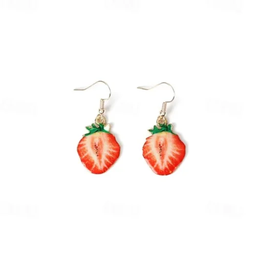 Women's Earrings Fancy Joy Stylish Luxury Earrings Jewelry Burgundy For Party