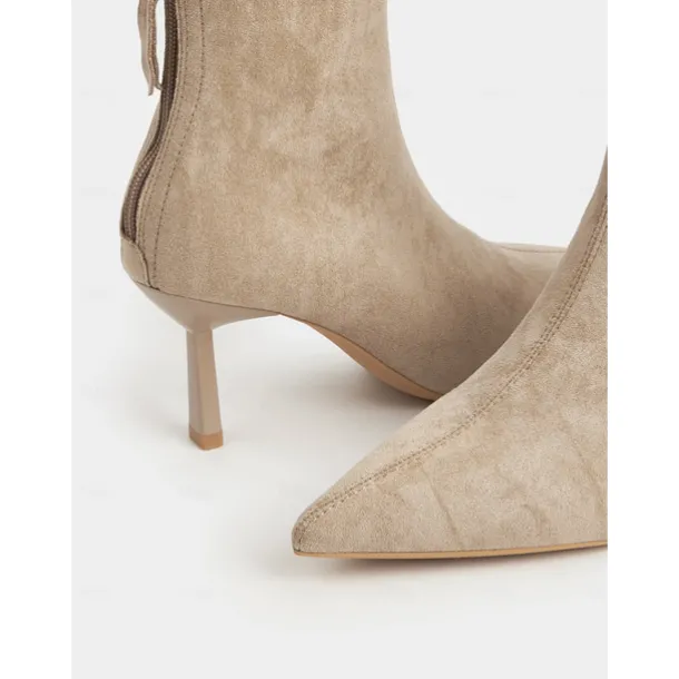 Women's Elegant Pointed-Toe Ankle Boots – Suede Stiletto Heel Booties for Formal and Casual Occasions