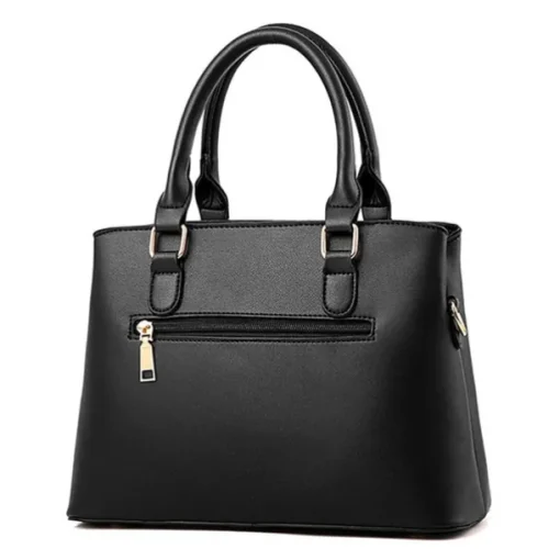 Women's Elegant White Faux Leather Handbag with Gold Hardware and Floral Charm - Stylish Shoulder Bag for Daily Use and Special Occasions