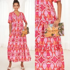 Women's Embroidered Floral Clutch - Handheld Evening Bag with Colorful Bead and Sequin Details