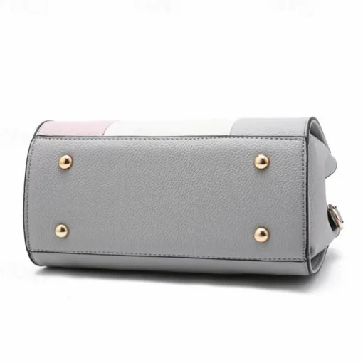 Women's Fashionable Colorblock Handbag with Cat Charm - Perfect for Daily Use and Casual Outings