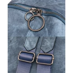 Women's Faux Leather Convertible Backpack in Brown with Adjustable Straps, Multiple Carrying Styles, and Zipper Pockets – Ideal for Travel, Work, and Everyday Use