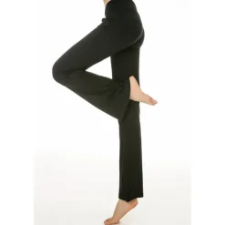 Women's Flare Leg Pants Wide Leg Quick Dry Moisture Wicking High Waist Yoga Fitness Gym Workout Bottoms Dark Grey Peacock Lake Blue H00109 White Modal Cotton Winter Sports Activewear / Athletic