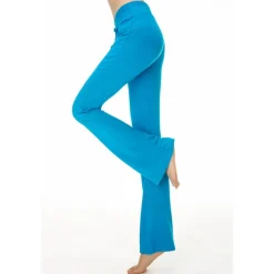 Women's Flare Leg Pants Wide Leg Quick Dry Moisture Wicking High Waist Yoga Fitness Gym Workout Bottoms Dark Grey Peacock Lake Blue H00109 White Modal Cotton Winter Sports Activewear / Athletic