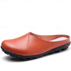 Women's Flats Mules Plus Size White Shoes Loafer Mules Outdoor Daily Solid Color Summer Flat Heel Round Toe Casual Comfort Minimalism Faux Leather PU Loafer Moonlight Black White