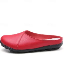 Women's Flats Mules Plus Size White Shoes Loafer Mules Outdoor Daily Solid Color Summer Flat Heel Round Toe Casual Comfort Minimalism Faux Leather PU Loafer Moonlight Black White