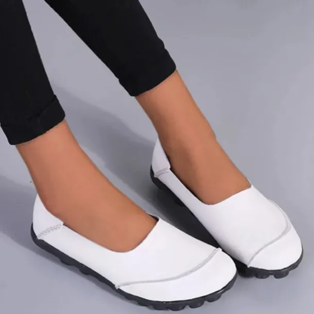 Women's Flats Slip-Ons Loafers Plus Size Barefoot shoes Comfort Shoes Outdoor Daily Solid Color Summer Flat Heel Round Toe Casual Comfort Minimalism Faux Leather PU Loafer Wine Red Black White